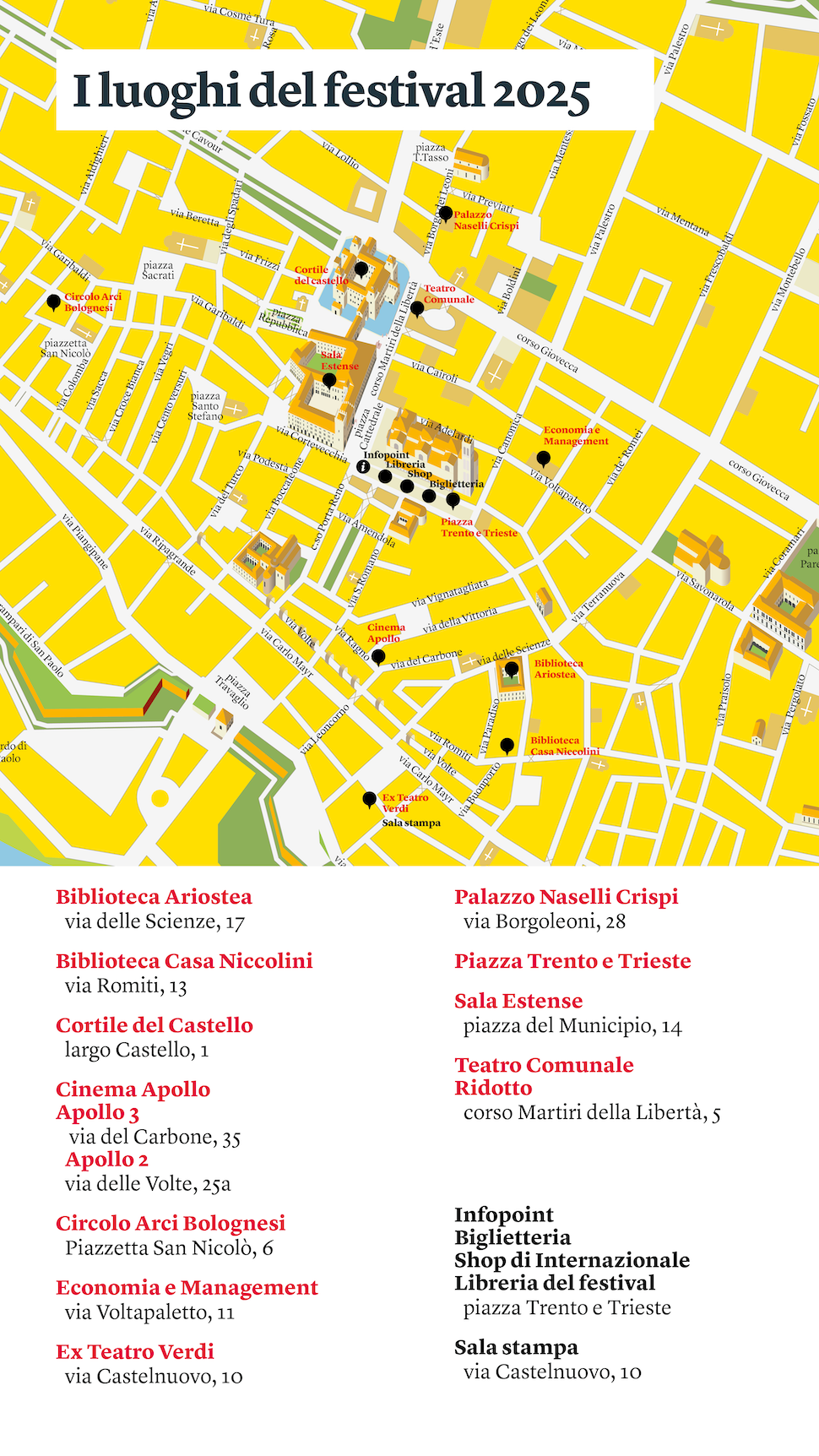 luoghi del festival